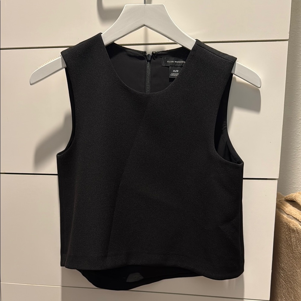 Club Monaco Black Sleeveless Top